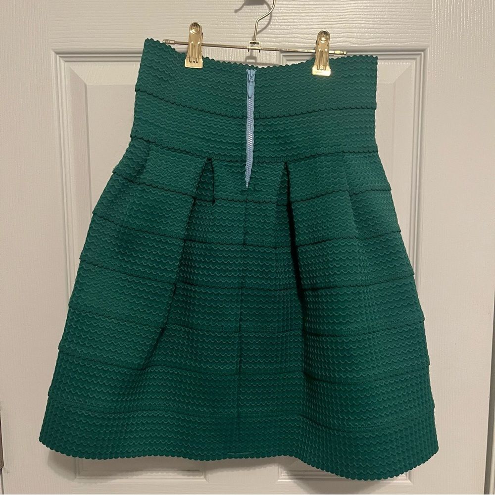 Anthropologie Girls from Savoy Textured  Pleated Skirt NWOT - Picture 5 of 6